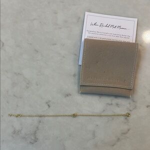 Marrin Costello 14k Gold Delicate Bracelet with Topaz Charm